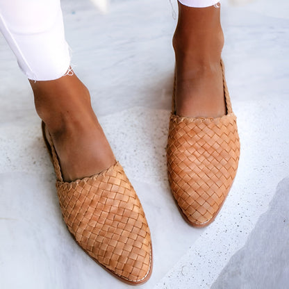 Whisper - Sandales en cuir tissées élégantes pour femme