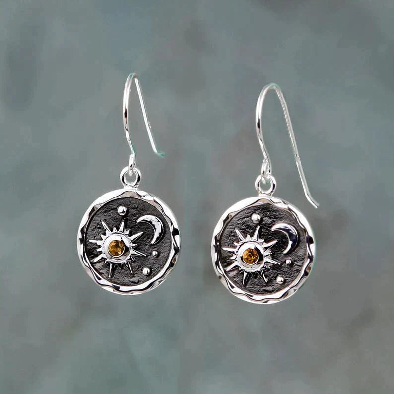 Boucles d'oreilles Boho Soleil & Lune
