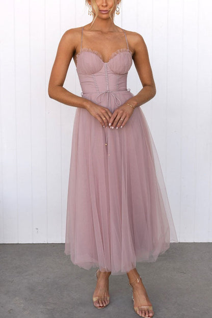 Robe Longue Élégante avec Bustier - Robe de Cérémonie Fluide