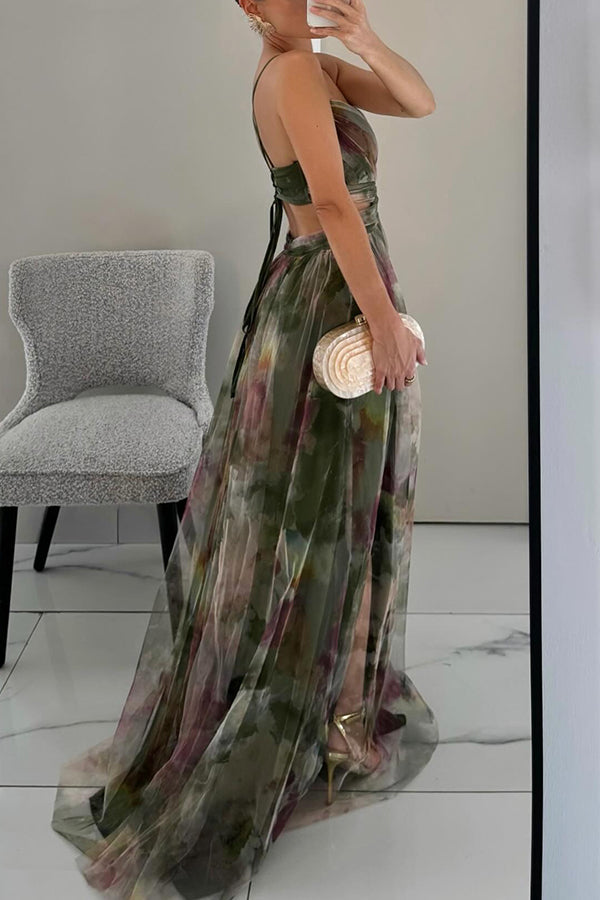 Alina – Robe longue à décolleté en V pour les invités de mariage