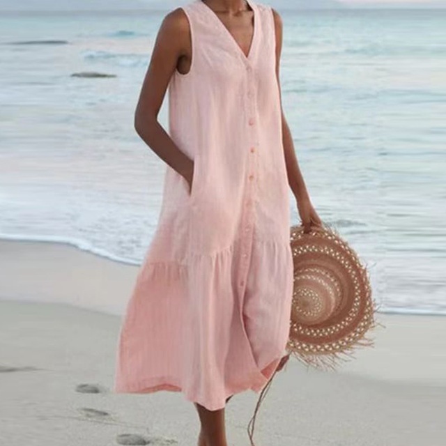Celi - Robe d'Été Élégante qui Couvre le Ventre