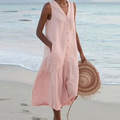 Celi - Robe d'Été Élégante qui Couvre le Ventre