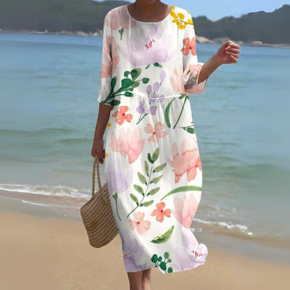 Alina – Robe Midi Fluide