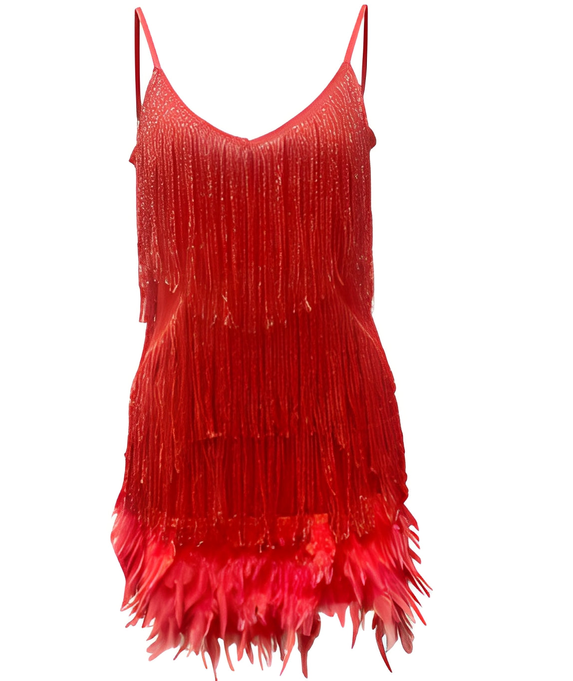 Laura - Robe de cocktail avec plumes dans un style élégant