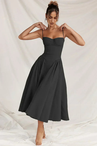 Jutte - Robe Midi Sans Manches pour Femmes