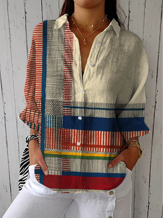 Freyja | Blouse à Motif Artistique