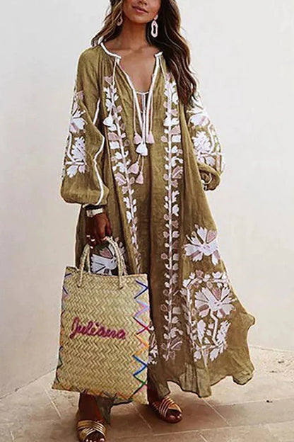 Nelia - Robe Bohémienne Florale d'Été Breezy