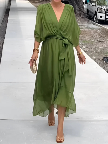 Seraphina - Robe midi croisée intemporelle
