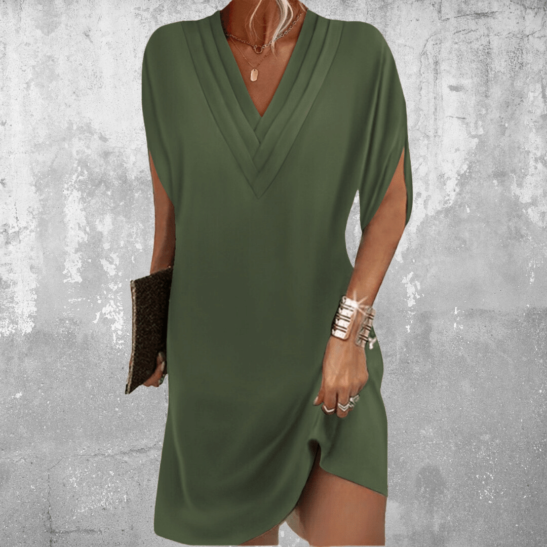 Talia - Robes Boho sans souci avec décolleté en V
