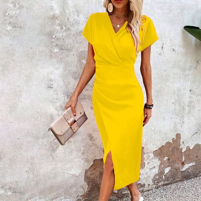 Ellia - Élégant, robe midi cintrée pour femmes