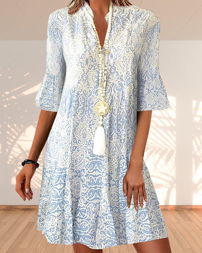 Maria – Robes imprimées amples à manches mi-longues
