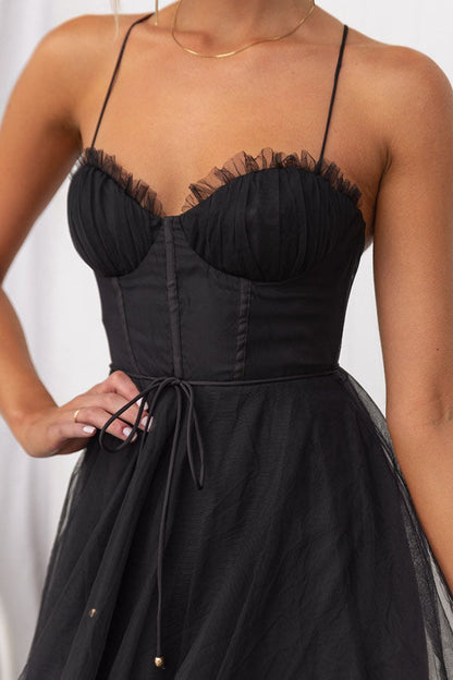 Robe Longue Élégante avec Bustier - Robe de Cérémonie Fluide