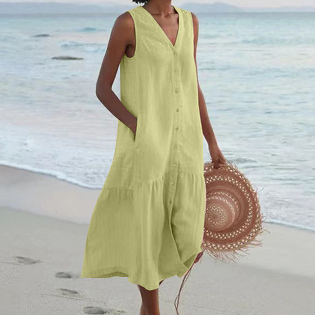 Celi - Robe d'Été Élégante qui Couvre le Ventre