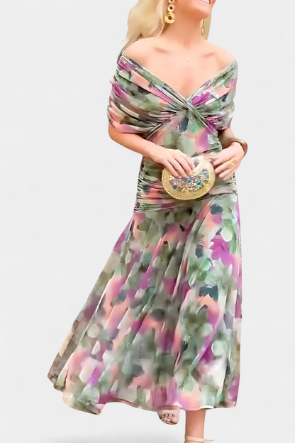 Florendra™ | Robe Longue Fleurie à Col V