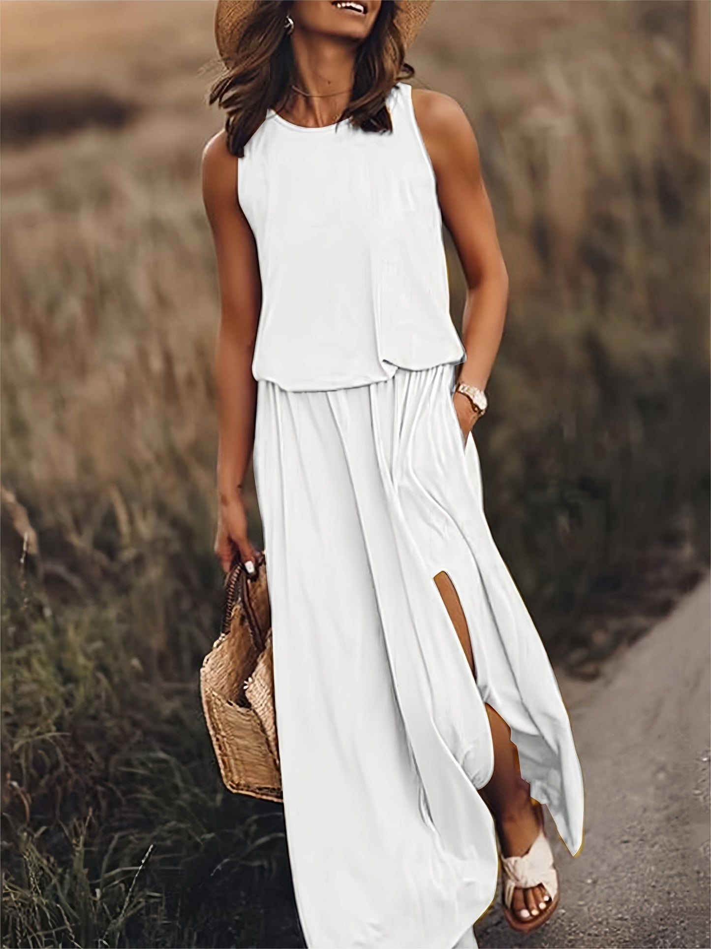 Edna - Robe longue bohémienne en modal noir pour femme Couleurs