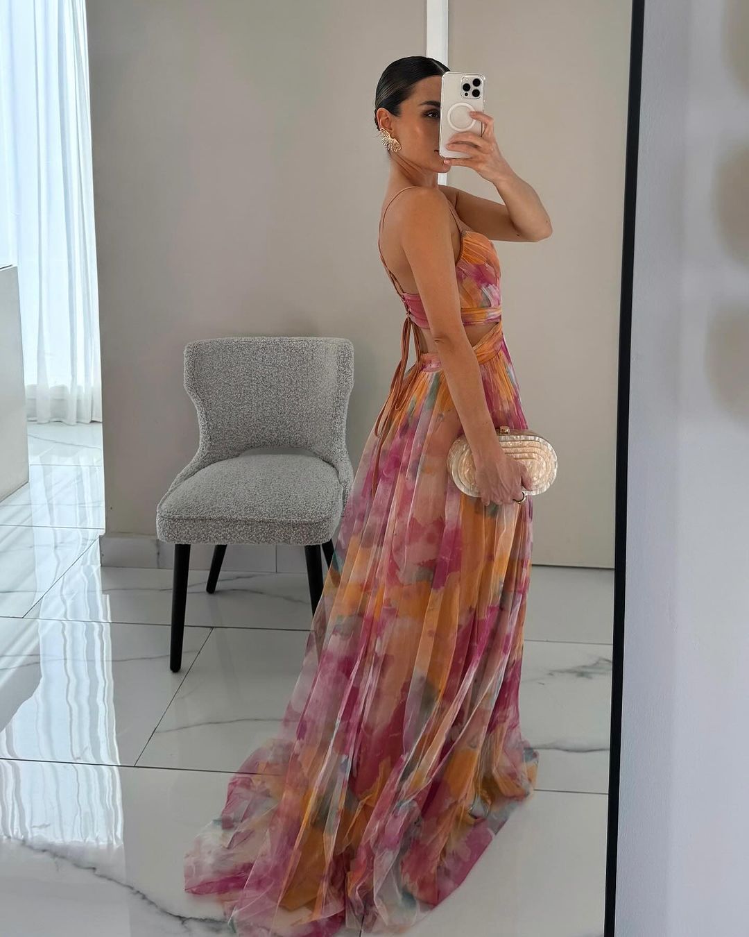 Eva | Robe longue florale qui met en valeur