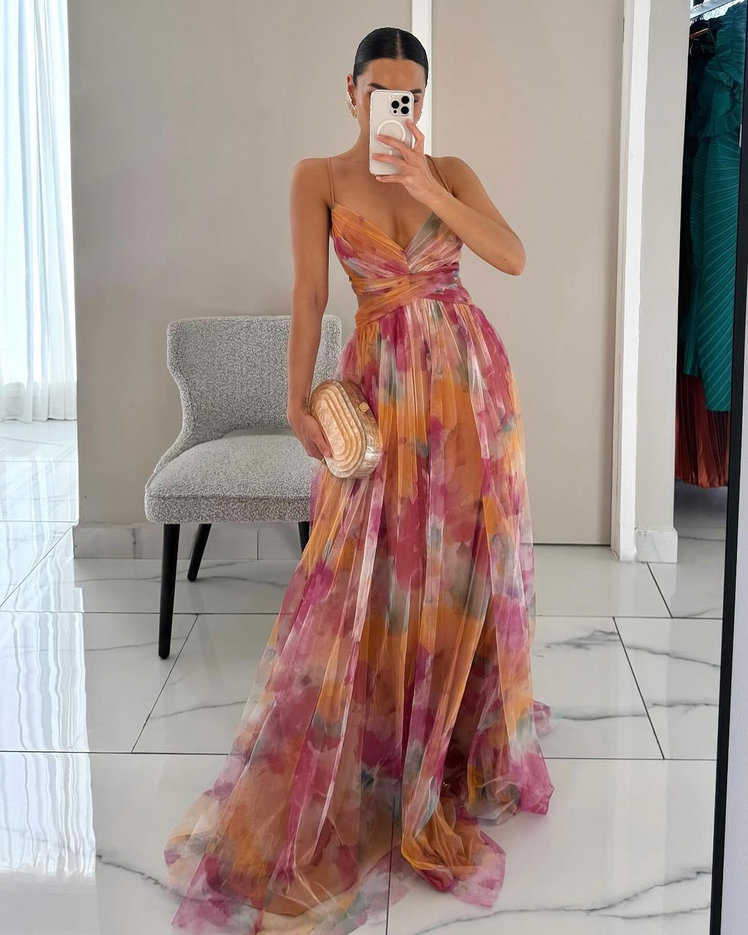 Giselle™ | Robe Maxi Envoûtante avec Imprimé Floral