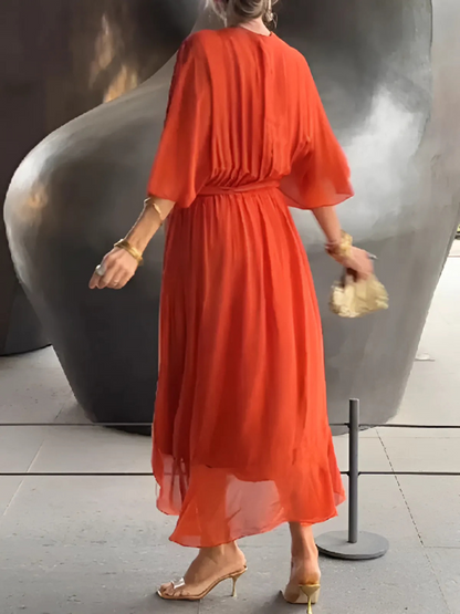 Seraphina – Robes midi croisées intemporelles
