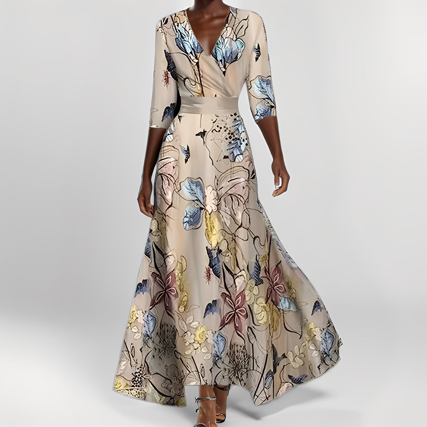 Geneviève - Robe florale élégante pour femmes