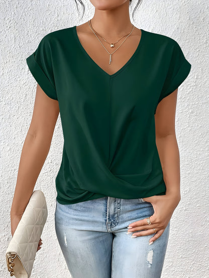 Maia – Haut V-Neck à Devant Torsadé