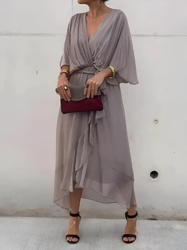 Seraphina – Robe midi avec fermeture à style rapide