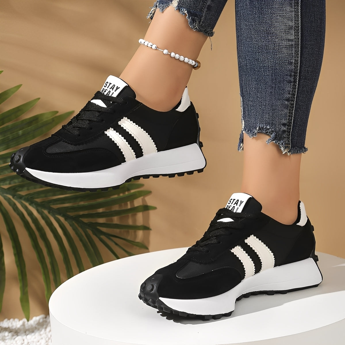 Lauren - Chaussures décontractées à semelle épaisse pour femmes