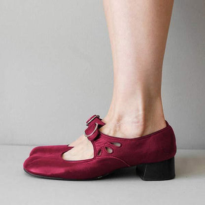 Beatrice - Sandales en Cuir à Talon et Boucle Ajustable Orthopédique