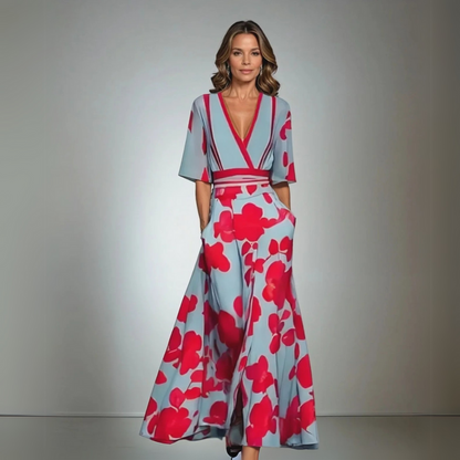 Evie - Robe Élégante avec Motif de Fleurs