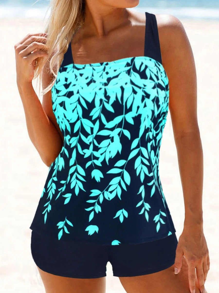ByFey - Tankini imprimé feuilles
