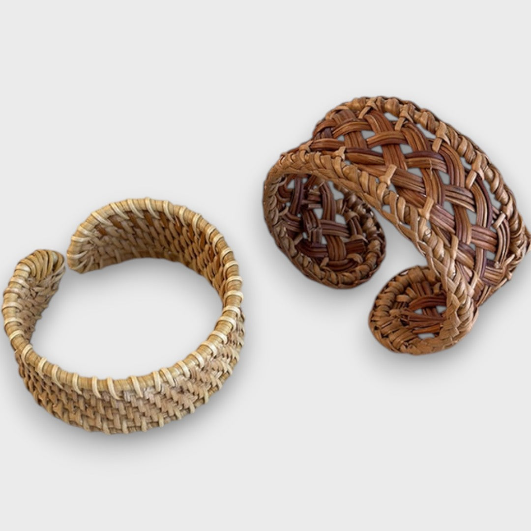 Noelia – Bracelet en Rattan Tressé