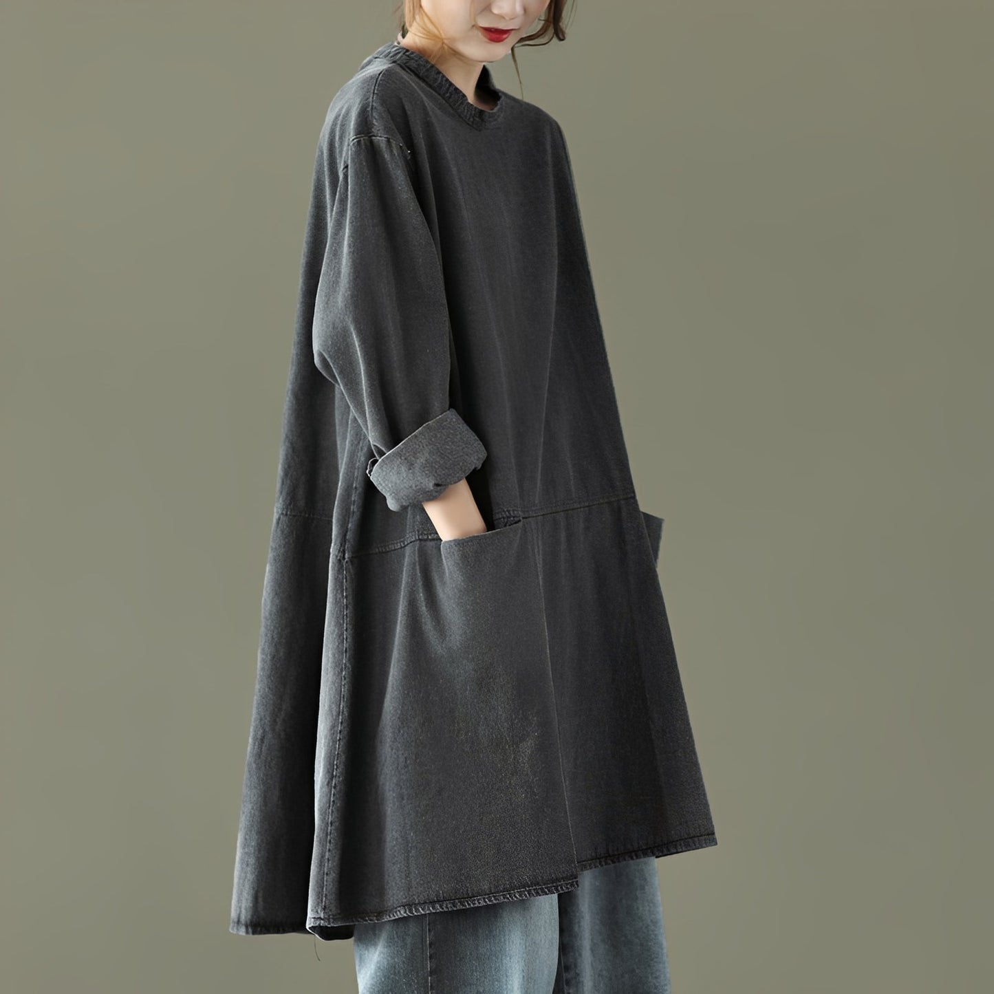 Julie - Robe en jean longue et ample pour femmes