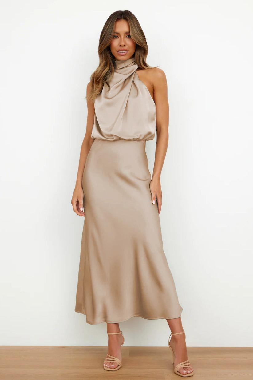 Verona - Robe longue en satin