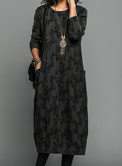 Alisha – Robe à Manches Longues Imprimée