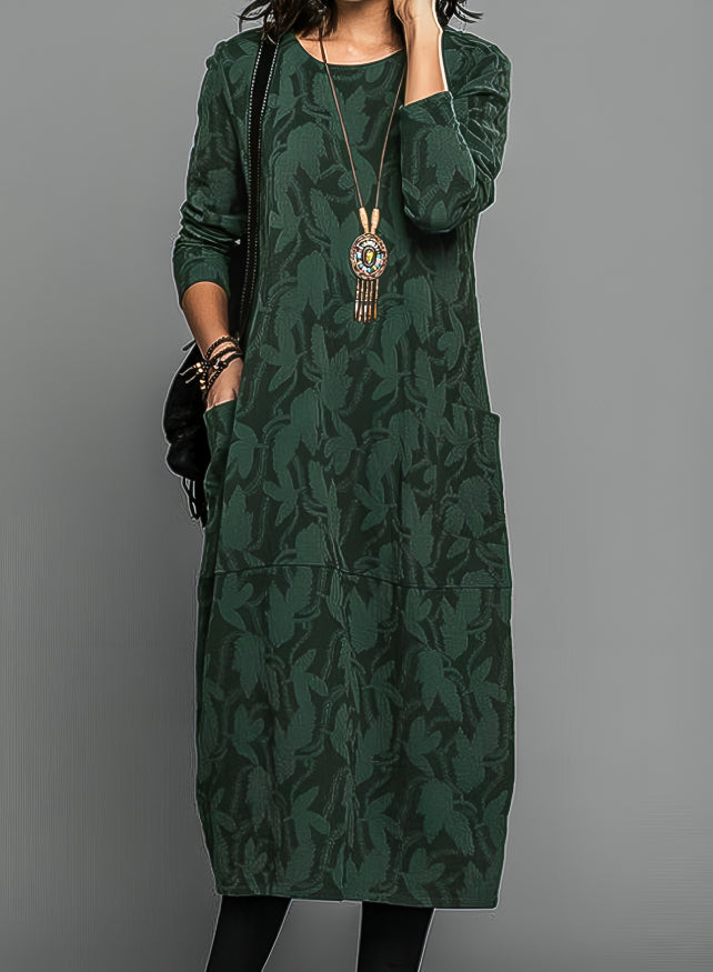 Cassie™ | Robe d'Hiver Décontractée à Col Rond