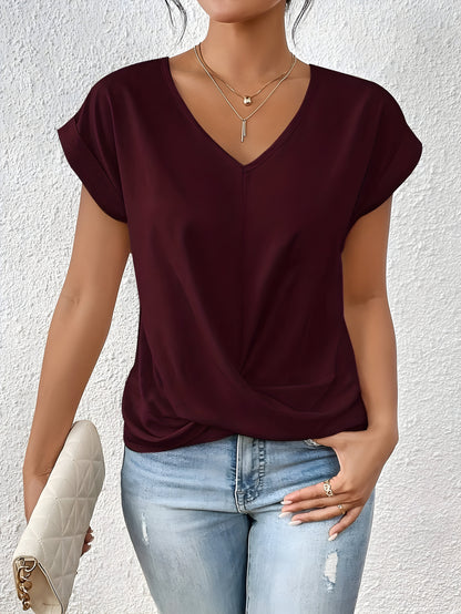 Maia – Haut V-Neck à Devant Torsadé