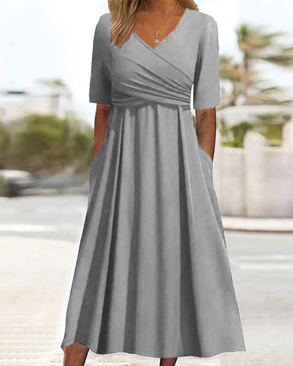 Hailey | Robe d'Été avec Décolleté en V et Poches