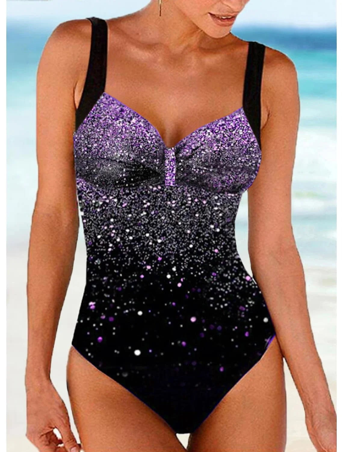 LolaBeach - Maillot de bain imprimé paillettes