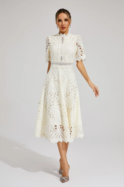 Hallie | Robe Midi en Dentelle