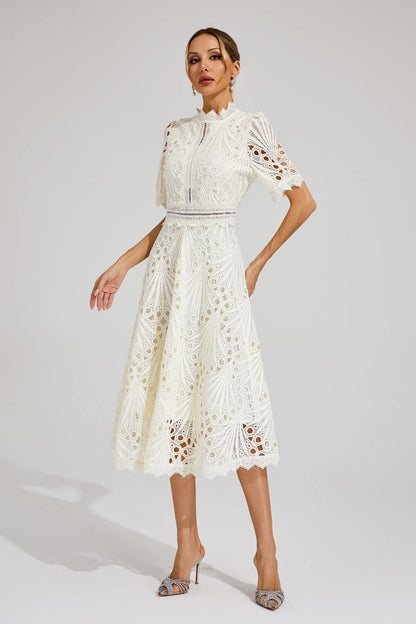 Hallie | Robe Midi en Dentelle
