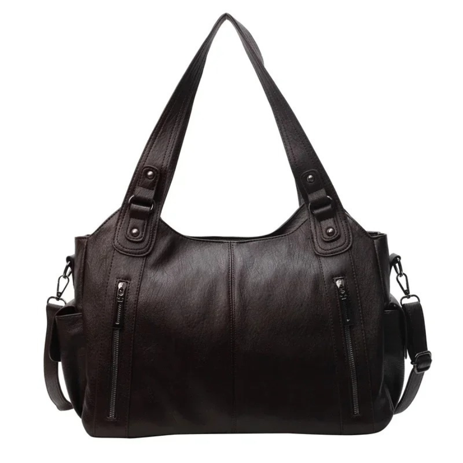 Uma - Sac à Bandoulière Grande Capacité avec Double Fermeture Éclair