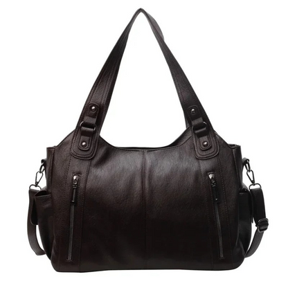 Uma - Sac à Bandoulière Grande Capacité avec Double Fermeture Éclair