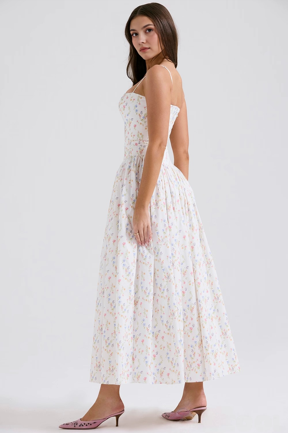 VIOLETTA - Robe Midi Posy