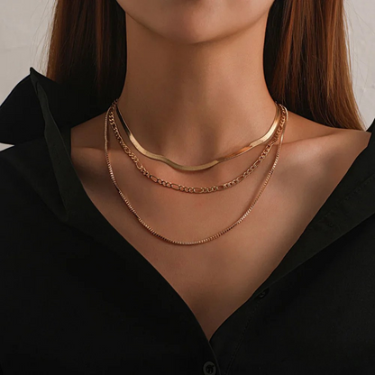 Noara – Collier à trois couches de style vintage