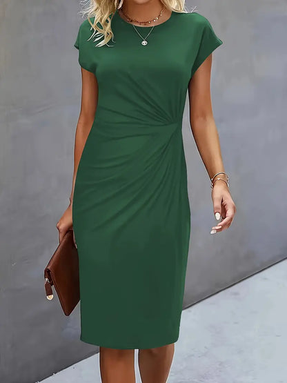 Reilly - Robe midi avec nœud sur le devant pour femmes