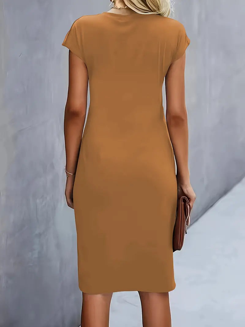Reilly – Robe midi avec nœud décoratif à l'avant