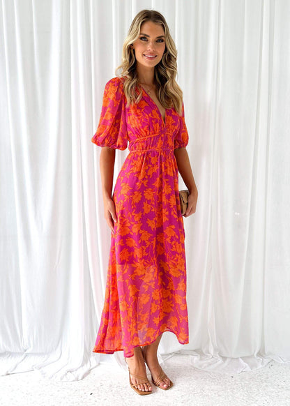 Kathy - Robe maxi élégante avec décolleté en V