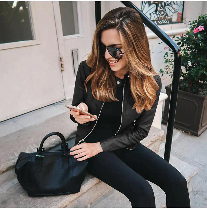 Sophia - Veste en Cuir Italienne