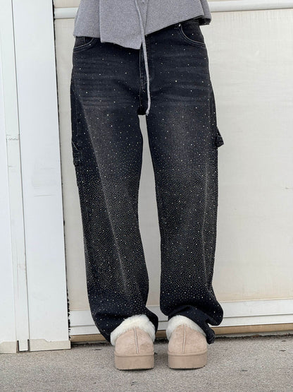 Victoria | Jeans Pailletés Taille Haute