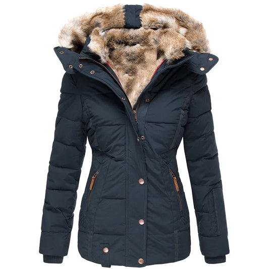 Grace - Veste en Cuir Chaude et Confortable pour l'Hiver