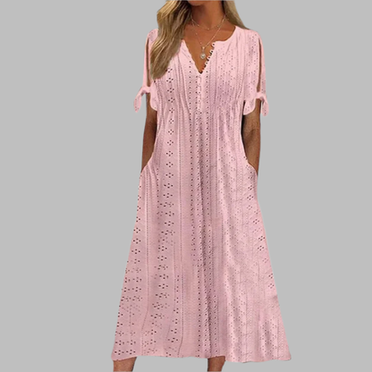 Alice - Élégant Robe Bohémienne d'Été Midi
